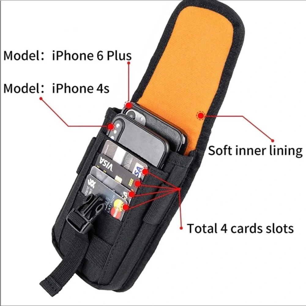 Tactical Cell Phone Holster Pouch flag patch